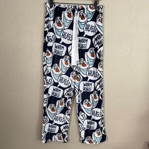 Disney FROZEN Olaf Women’s Plush Cozy Fleece Pajama Pant Small 4-6